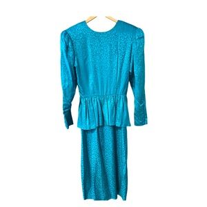 Vintage 80s Maggie London Silk Dress